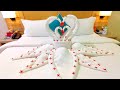 Elegant Swan Towel Origami – Perfect Touch for Romantic Room Settings || AR LOVE