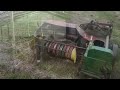 Lets beat the rain baling hay