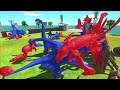 Blue Team + Godzilla Ice vs Burning Godzilla + Red Team - ARBS