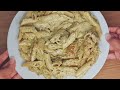 Creamy chicken pesto pasta 🍝 مكرونة بالفراخ بصوص البيستو والكريمة بطريقة سهلة والطعم رهييييييب