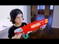 Nerf War: Apartment Assault - Fighting Bad Guys in Our Home Turf!