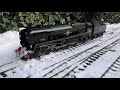 REBUILT MERCHANT NAVY 35003 ROYAL MAIL STORMS THROUGH THE SNOW !