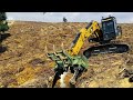 Clearing Wooded Land with Anchor Chain and Bulldozer