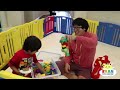 Kid and Mommy Pretend Play with Surprise Toys Giant Candy