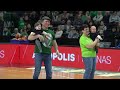 Adorable babies face off in Zalgirio Arena crawling race