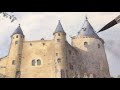 Paint a realistic castle in watercolor (Alcázar de Segovia)西班牙城堡 水彩