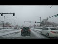 Snowy Denver 4K - Mile High City - Driving Colfax Avenue through Downtown In The Snow. 2022