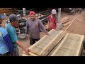 Solid fiber teak sawmill that shows beauty