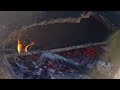 Cooking Whole Sturgeon Fish in Mud Oven