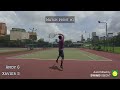 Tennis singles match vs Xavier | 30+C 90% humidity | survival mode