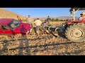 Renault Broadway got stuck in mud and Renault 12 tried to rescue