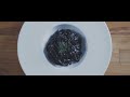 Squid ink pasta-style enoki mushroom salad / cooking video without language barrier