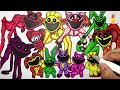 Poppy Playtime Chapter 3 Coloring Pages / How To Color Monsters Smiling Critters / NCS Music