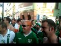 Irish fans sing to policewoman 