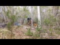 Wildland fire fighting, dozer cutting fire line