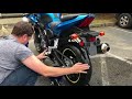 2006 Suzuki SV650S, 5 Minute Chain Lube, a motorcycle essential.