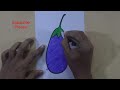 How to draw brinjal | How to draw eggplant | Brinjal drawing