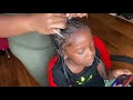 Cute kids feedin bun with 💚 design | Kids Braids | toddler braid style