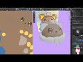 (SPEED MODEL & PAINT) Kawaii Starry Bear w/ Sleep Cat Roblox UGC