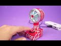 Increíble Mini Ventilador USB hecho con motor y latas de refresco