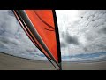 Strandseglen und wasser am strand. Fanø 2024