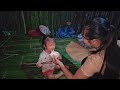 build stairs and windows with bamboo - single mother