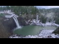 Snoqualmie Falls in Winter - 2 HRS 4K ULTRA HD Nature Relaxation Video with Waterfall Sounds