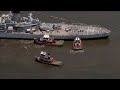 LIVE: Battleship New Jersey heads home to Camden after undergoing months of maintenance work