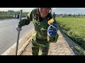 Picking Up Money While Cleaning The Overgrown Sidewalk Made Everyone Cry With Joy