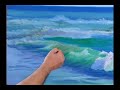 Acrylic painting sea waves and rocks - landscapes for beginners / step by step