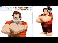 How To Draw Wreck-It Ralph From Fortniteburger on MS PAINT | Tutorial