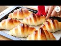 Choco Lava Bread Recipe | Soft and Fluffy Chocolate Crescent/Croissant Shaped Bread Recipe