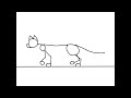 Cat walk cycle animation but it's just the first step