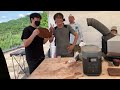 Outdoor Woodworking Workshop with Powerbank / Box Opening Mobile Air Conditioner Ecoflow Wave 2