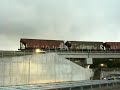 Ballast train on new Matteson bridge