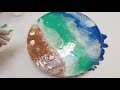 Ocean resin art | on mdf | itsy bitsy resin | ocean top view | my creation