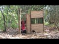 Camping hujan deras ll Membangun shelter bambu di tengah hutan