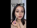 Round vs Oval Face Contour Placement | Makeup Hack✨