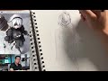 DRAW with Kenan | START TO FINISH! | Full Drawing Process 2B in Perspective | Unedited No Talk
