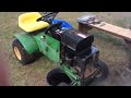 John Deere 100 First Start Getting oil in carb..