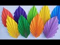 How To Make Paper Decoration | EASY PAPER PALM Leaves | DIY Paper Leaves Decoration