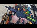 A Lot of Toy Rifles. Realistic Rifles - Toy Weapons