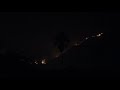 La Tuna Canyon fire seen from Burbank, timelapse at night