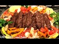 كباب عراقي بالفرن طيب جداً وسهل Ground beef kabob in the oven