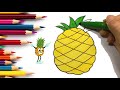 How to Draw a Pineapple-VERY EASY