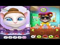 My Talking Tom Level 40 vs Family Angela Level 400 - Android Gameplay # 6