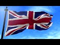 United Kingdom flag waving in slow-motion