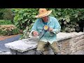 Pro Series | Making & Setting Large Flat Cap Stones For Seating Wall | Colonial Bluestone | Grabo