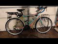 mountain bike converted to a road / gravel  bike / bike backpacking