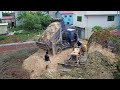 Start A New Project! Bulldozer D20 & 5Ton Dump Truck Push Soil To Remove Dust​ Completed 100%